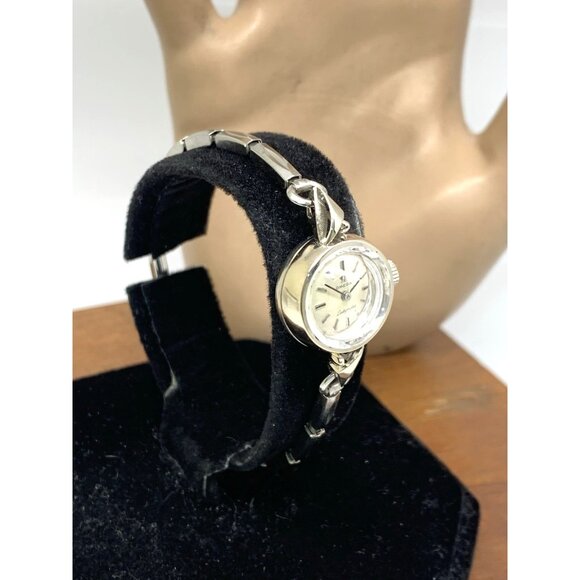 Omega Women's Watch 14k White Gold Case Vintage 70's Swiss Automatic Petite 17mm - Picture 15 of 15